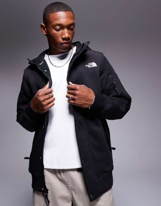 The North Face Highrail fleece insulated hooded jacket in black | ASOS