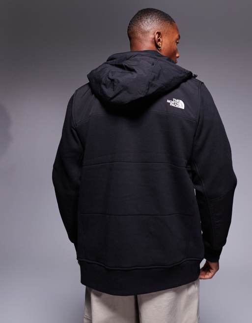 The North Face Highrail fleece insulated hooded jacket in black | ASOS