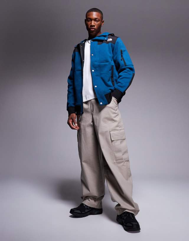 The North Face Highrail fleece insulated hooded jacket in petrol