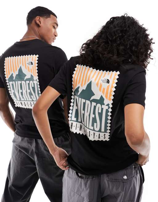 The North Face - Himalaya Sky - T-shirt met print op de achterkant in zwart, exclusief bij ASOS