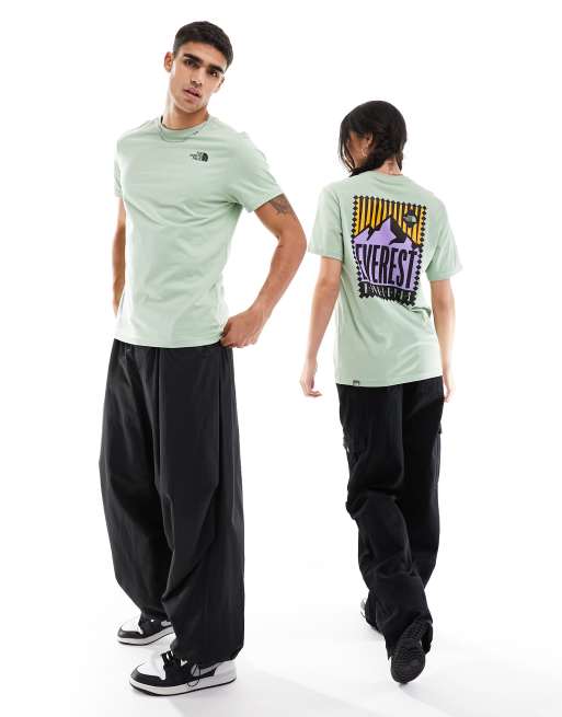 The North Face – Himalaya Sky – Zielony T-shirt z nadrukiem na plecach, tylko w ASOS