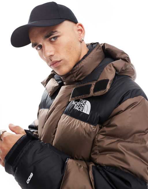 The North Face himalayan baltoro puffer jacket in brown and black