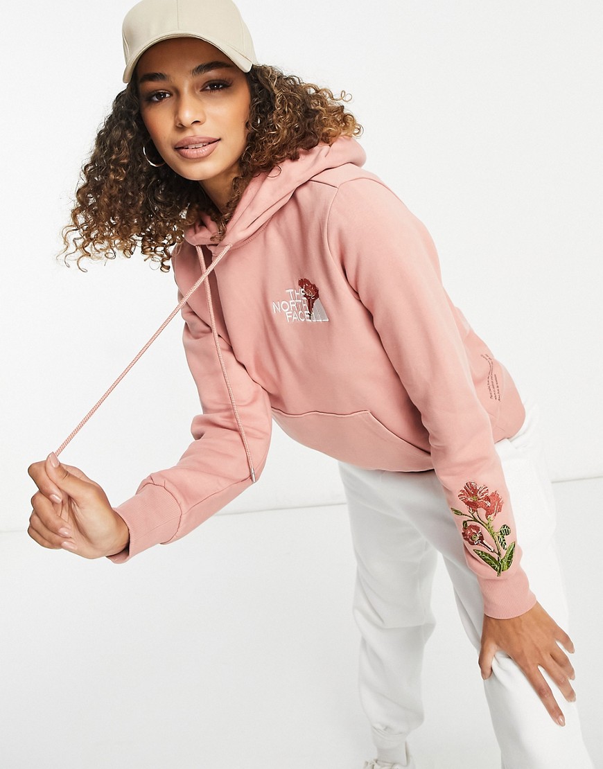 THE NORTH FACE HIMALAYAN BOTTLE SOURCE HOODIE IN PINK,NF0A473SR13