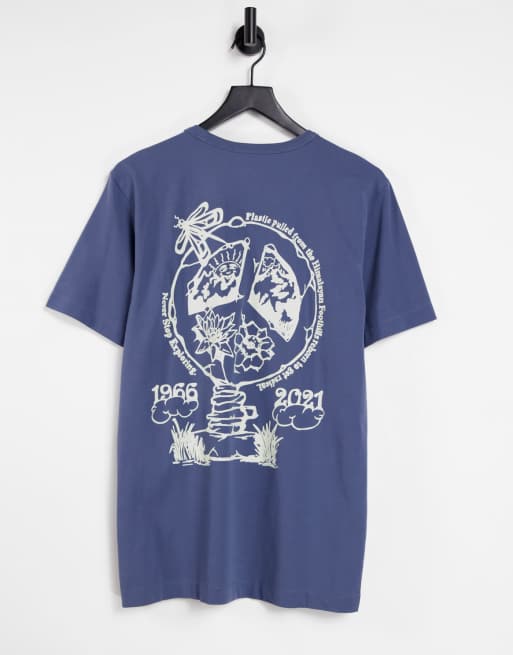 The North Face Himalayan bottle source t-shirt in blue | ASOS