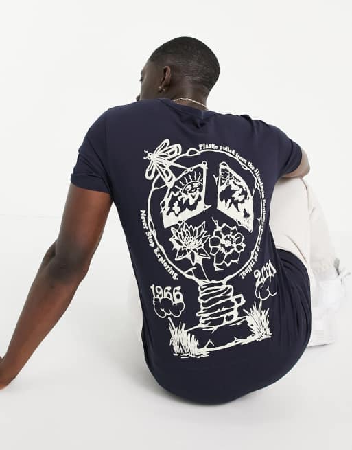 The North Face Himalayan bottle source t shirt in navy