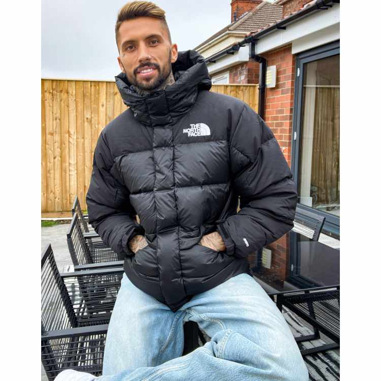 The North Face Himalayan Down hooded puffer jacket in black