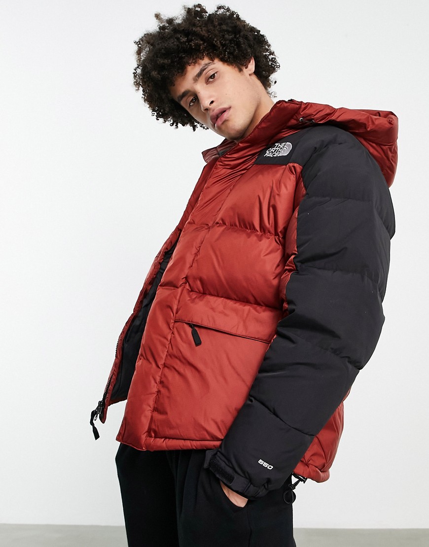The North Face Himalayan Down Parka hooded jacket in burgundy