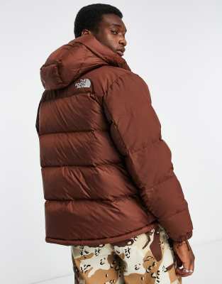 puffer north face marron