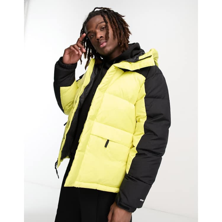 Topshop yellow puffer clearance jacket