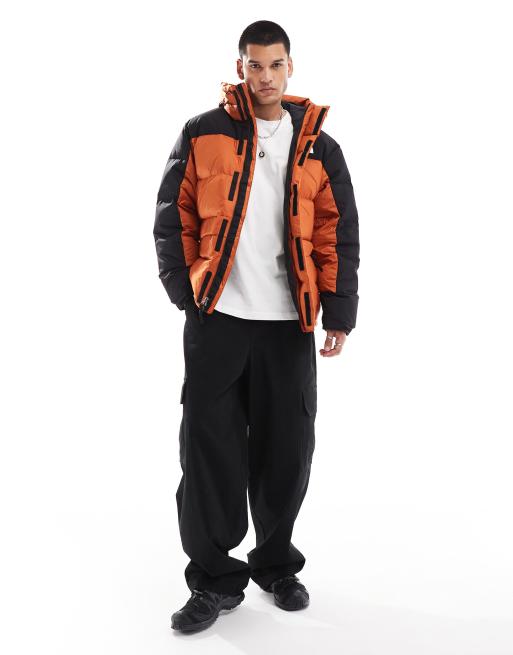 The North Face HMLYN down puffer parka jacket in orange