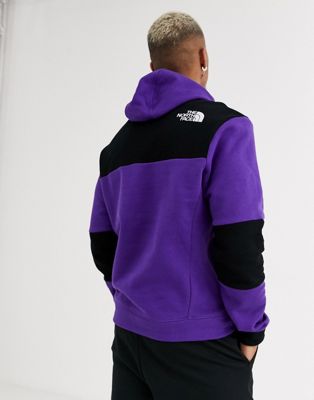 purple and black north face