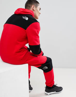 the north face himalayan hoodie red