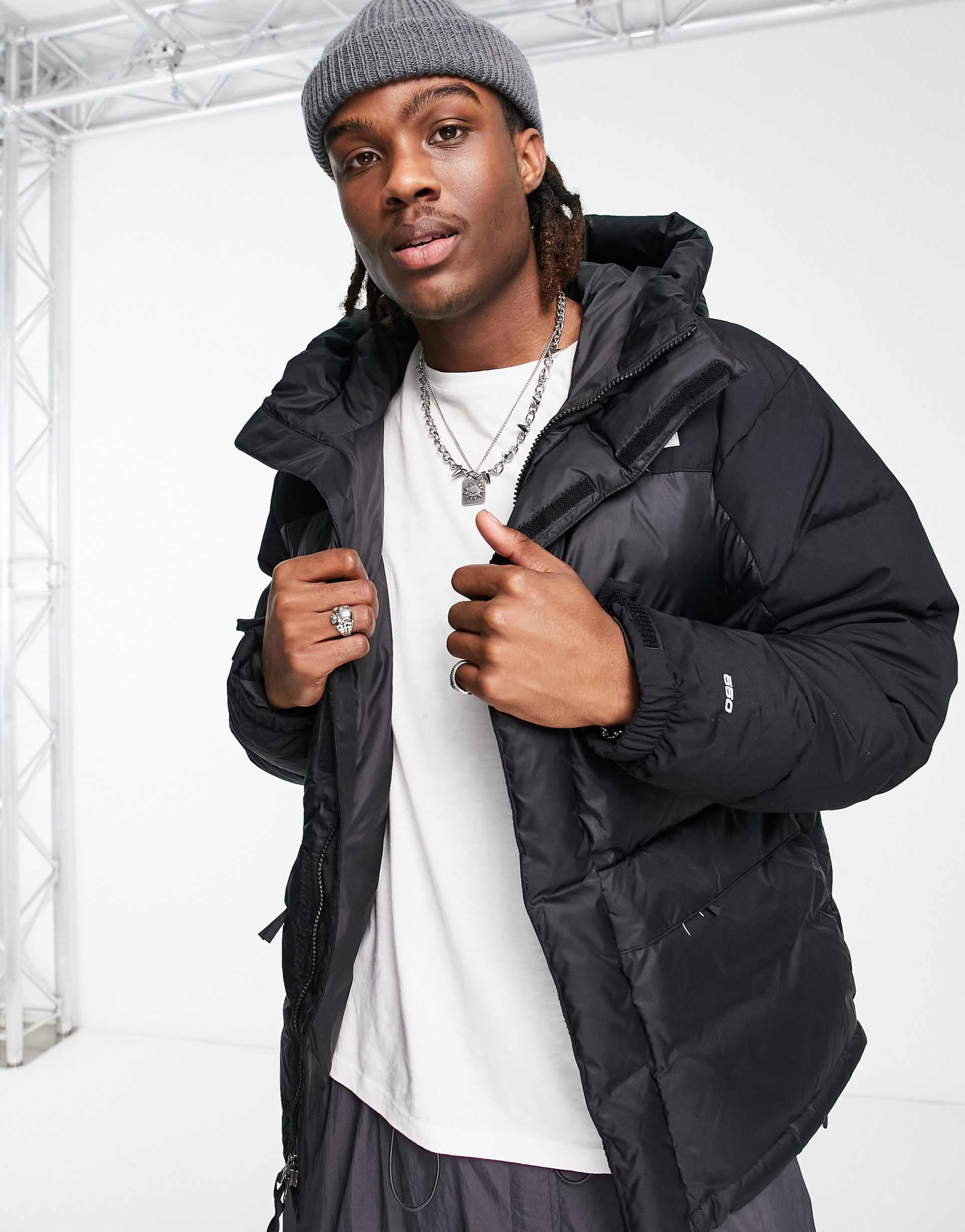 the north face himalayan insulated down jacket in black
