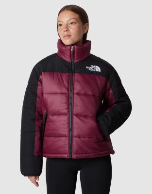 Purple and black hot sale north face jacket