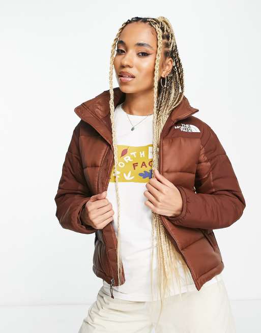 Brown north sale face jacket womens