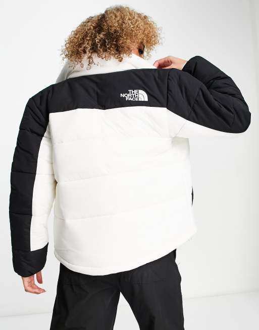 The North Face Himalayan insulated jacket in cream and black