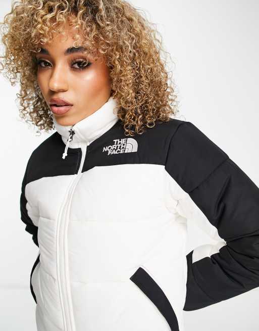 The North Face Himalayan insulated jacket in cream and black