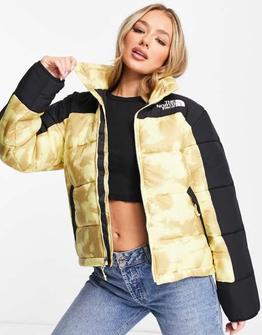 The North Face Himalayan insulated jacket in yellow tie-dye