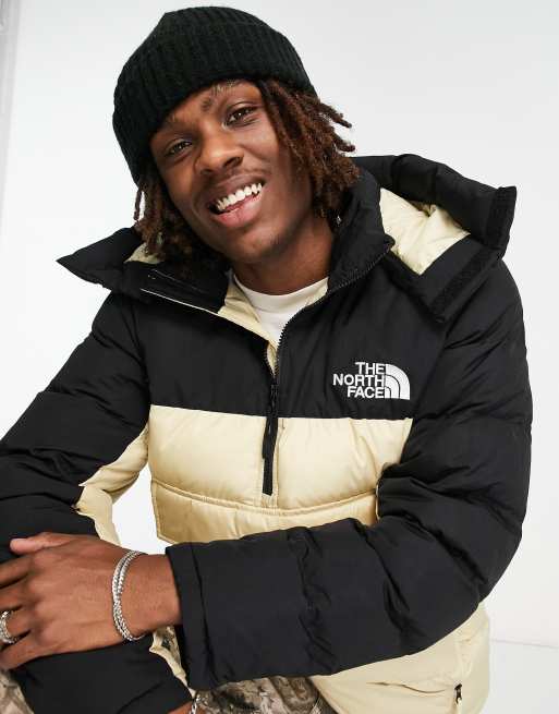 The North Face Himalayan insulated jacket in cream and black