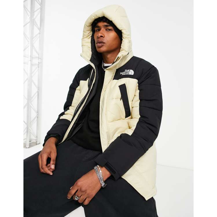 The North Face Himalayan insulated parka coat in stone and black