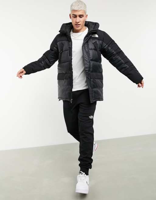 The North Face Himalayan insulated parka jacket in black ASOS