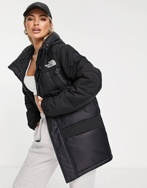 The North Face Himalayan insulated parka jacket in black