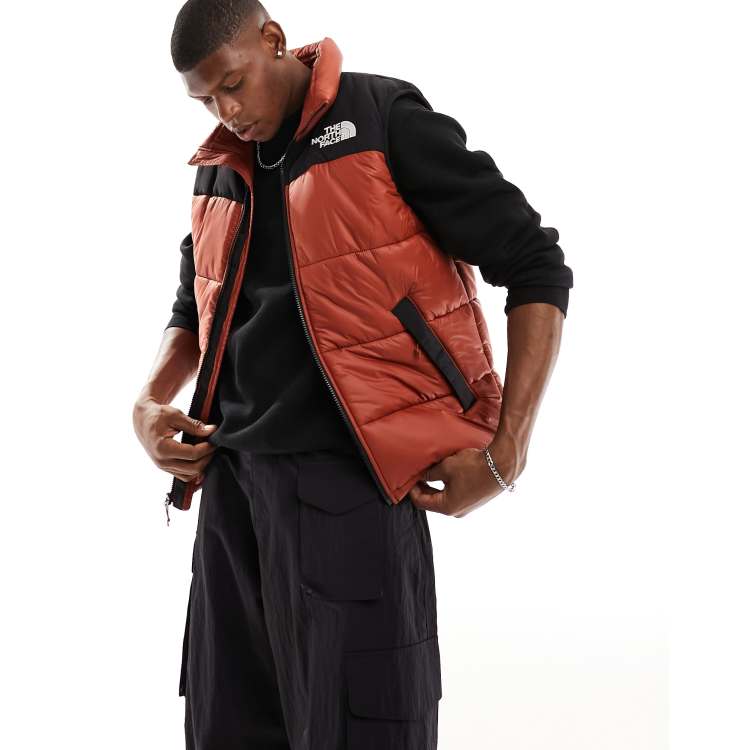 Red and black north face clearance gilet