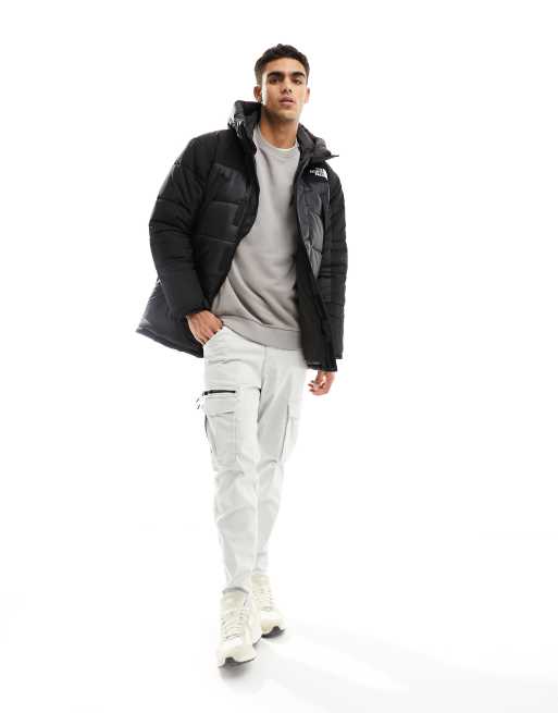 The North Face Himalayan insulated puffer parka coat in black, 2 of 5