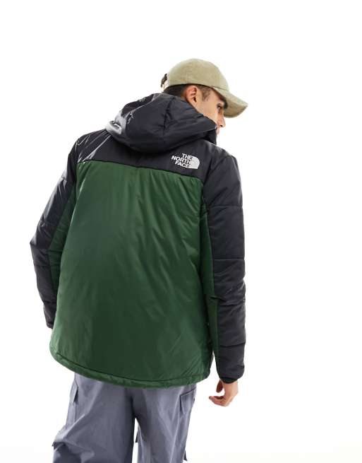 The North Face - Himalayan - Licht synthetisch gewatteerd jack met capuchon in dennengroen en zwart, 4 van 5
