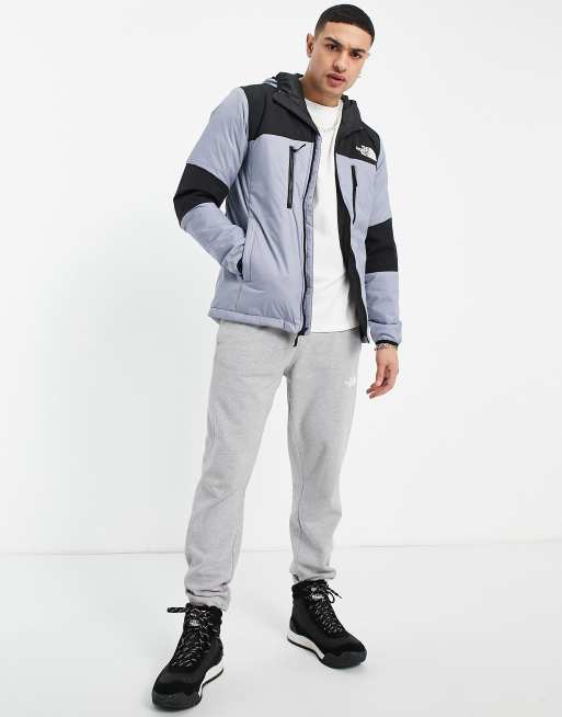 light grey north face jacket