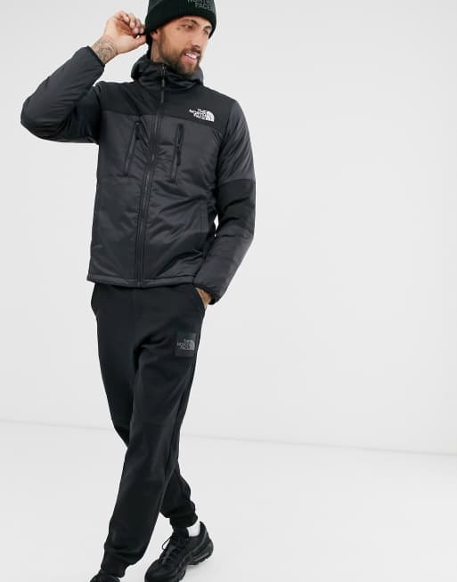 The North Face Himalayan light synthetic hooded jacket in black