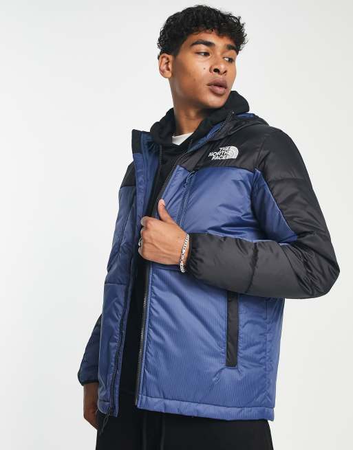 The North Face Himalayan synthetic insulated hooded jacket in navy and black