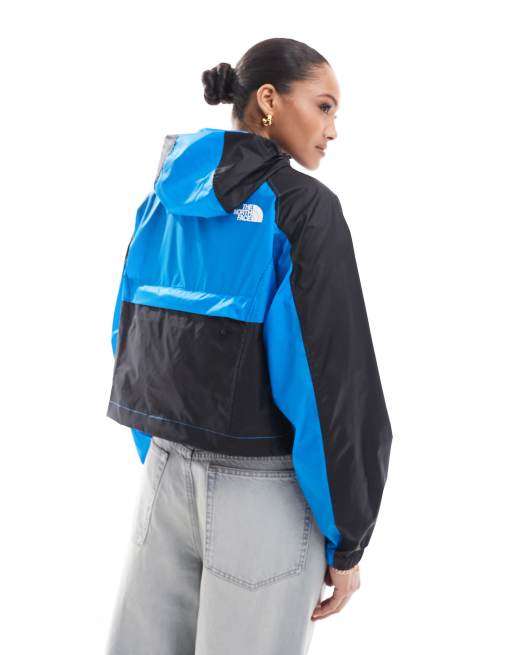The North Face Himalia packable waterproof wind jacket in blue