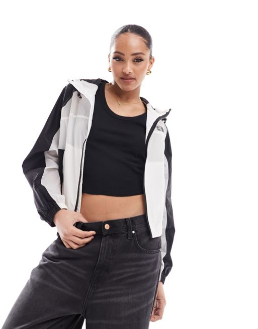  The North Face Himalia packable waterproof wind jacket in off white Exclusive at ASOS