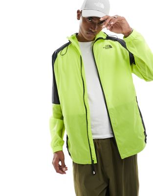 The North Face The North Face Himalia packable wind jacket in lime green Exclusive at ASOS