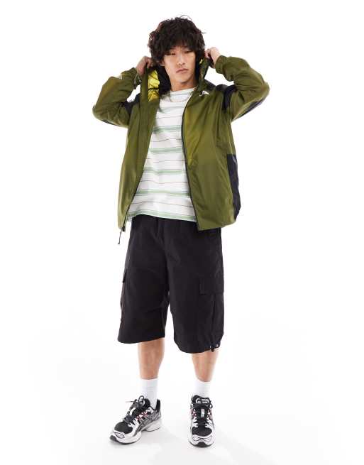 TEEN collar-logo hooded down jacket Kids Himalia packable wind jacket Kids in olive green Exclusive at CerbeShops