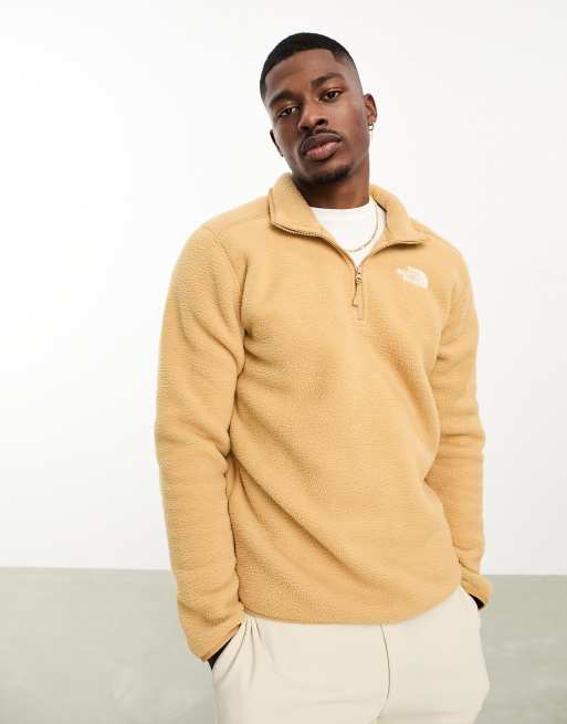 The North Face - Hispare - Fleece met 1/4 rits in lichtgeel