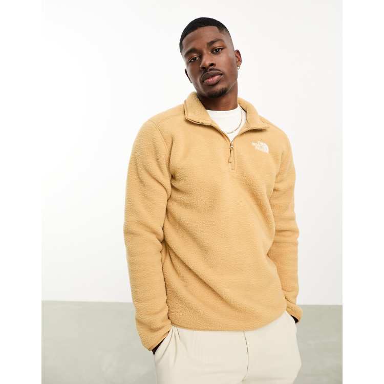 The North Face Hispare quarter zip fleece in light yellow | ASOS