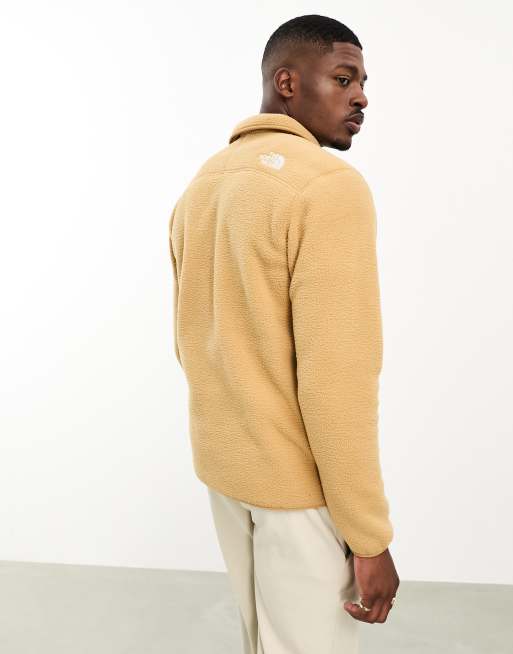 The North Face Hispare quarter zip fleece in light yellow