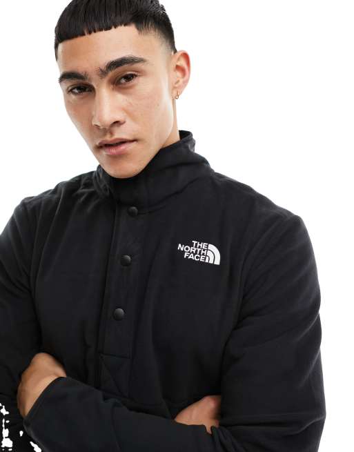The North Face – Homesafe – Svart fleecetröja med tryckknappar på kragen, 3 av 4