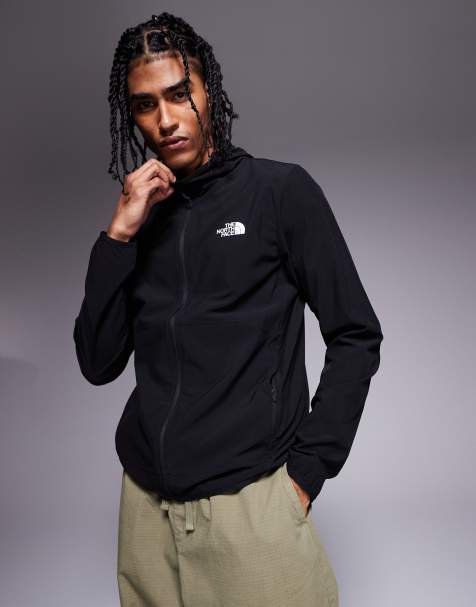 The North Face - Hoodie met logo en rits in zwart - view 1