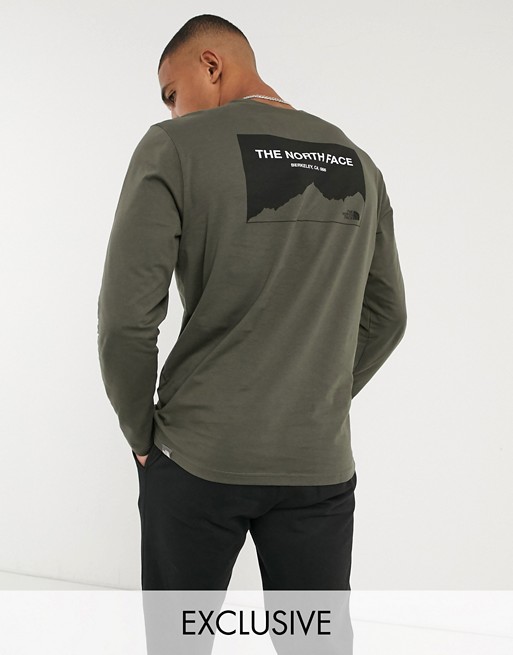 The North Face Horizon Box long sleeve t-shirt in green Exclusive at ASOS