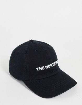 The North Face horizontal embro cap in black