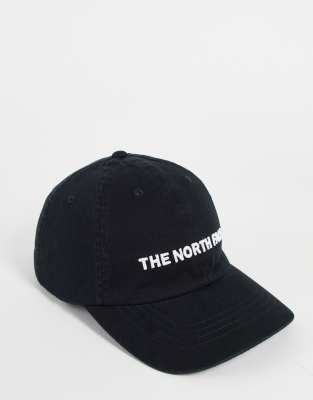 The North Face horizontal embro cap in black  - view 1