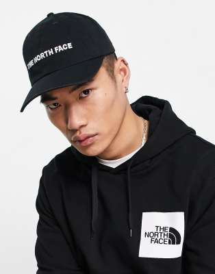 The North Face Horizontal embroidered logo cap in black