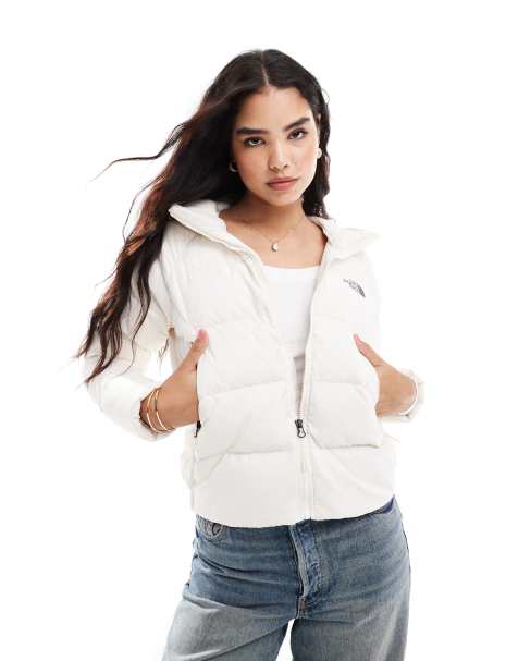 The North Face – Hyalite – Daunen-Pufferjacke in Weiß mit Kapuze - view 1