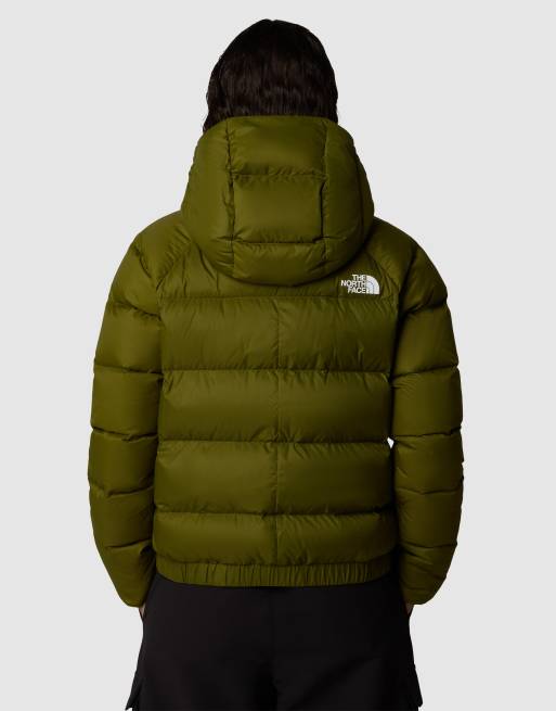 The North Face – Hyalite – Daunenjacke in Olivgrün mit Kapuze, 3 von 4