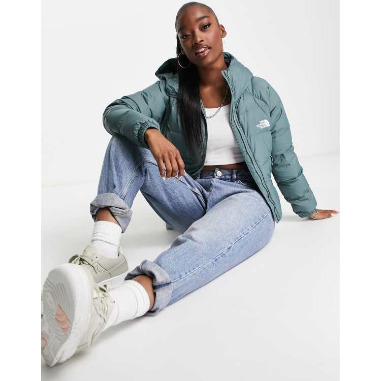 The North Face Hyalite Down hooded jacket in green | ASOS