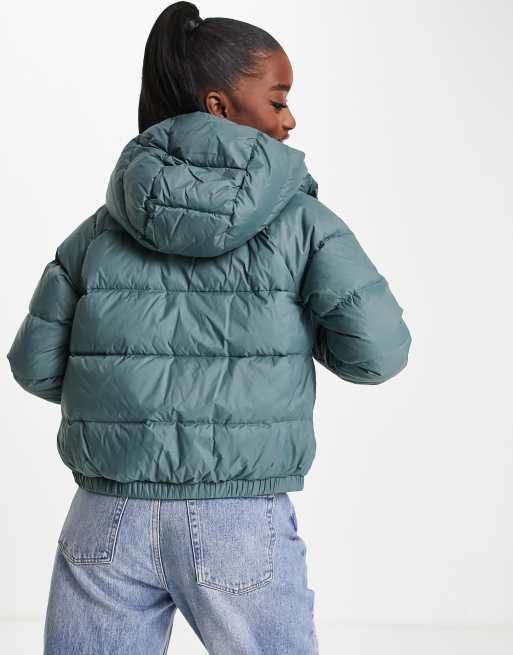 The North Face Hyalite Down hooded jacket in green | ASOS