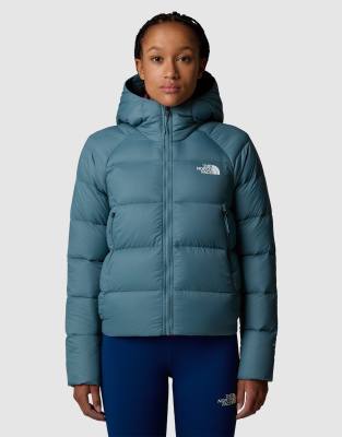 The North Face Hyalite down hooded jacket in stormy blue